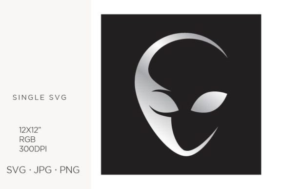 Alien Head, Vector Logo Icon: A Versatile Asset for Modern Digital and Print Design