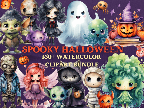 Elevating Seasonal Design: The Strategic Value of Spooky Halloween Watercolor Clipart