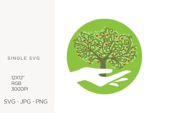 Hand Holding Apple Tree: A Versatile Digital Asset for Creative Projects