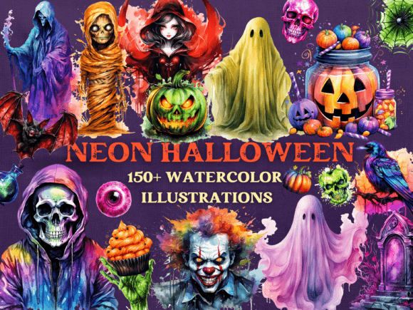 Neon Halloween Clipart Guide