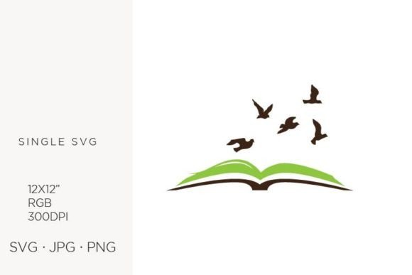Open Book and Birds Logo: A Versatile Design Asset for Modern Creators
