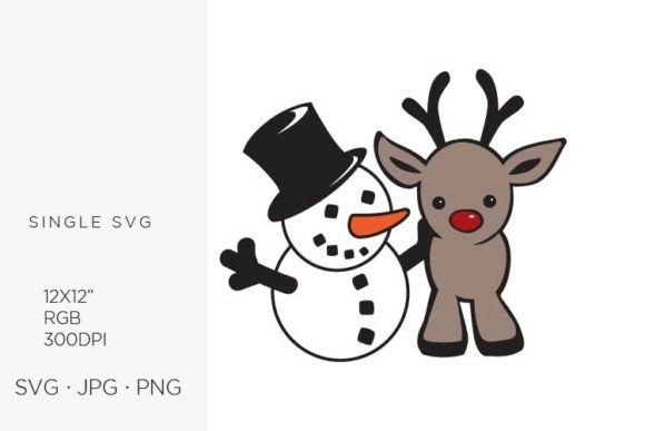 Snowman and Reindeer: Elevating Winter Creativity with High-Resolution Digital Assets