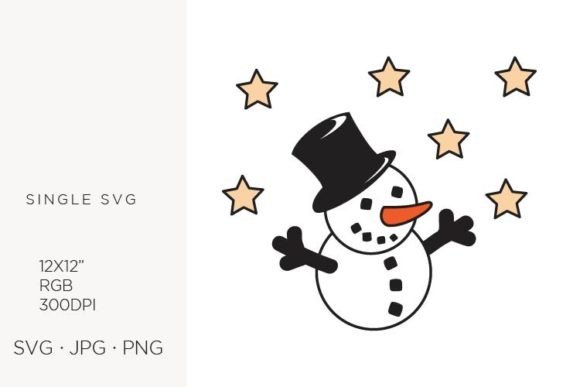 Snowman with Hat: Elevating Winter Designs with Versatile SVG Artwork