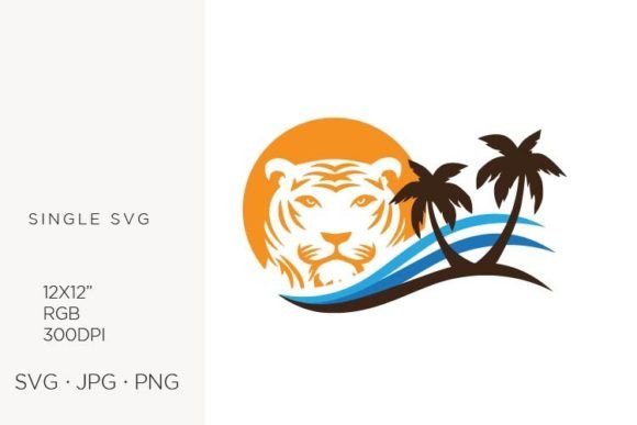 Tiger and Tropical Beach Art Guide