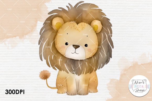Watercolor Baby Lion Illustration Guide